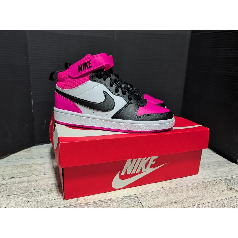Nike Court Borough Mid 2 BG Size Women's 6.5 Or 5 Youth Casual Shoes HV0933-100